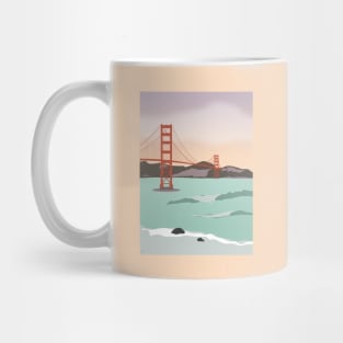 Waves under the Golden Gate Bridge, San Francisco, California Mug